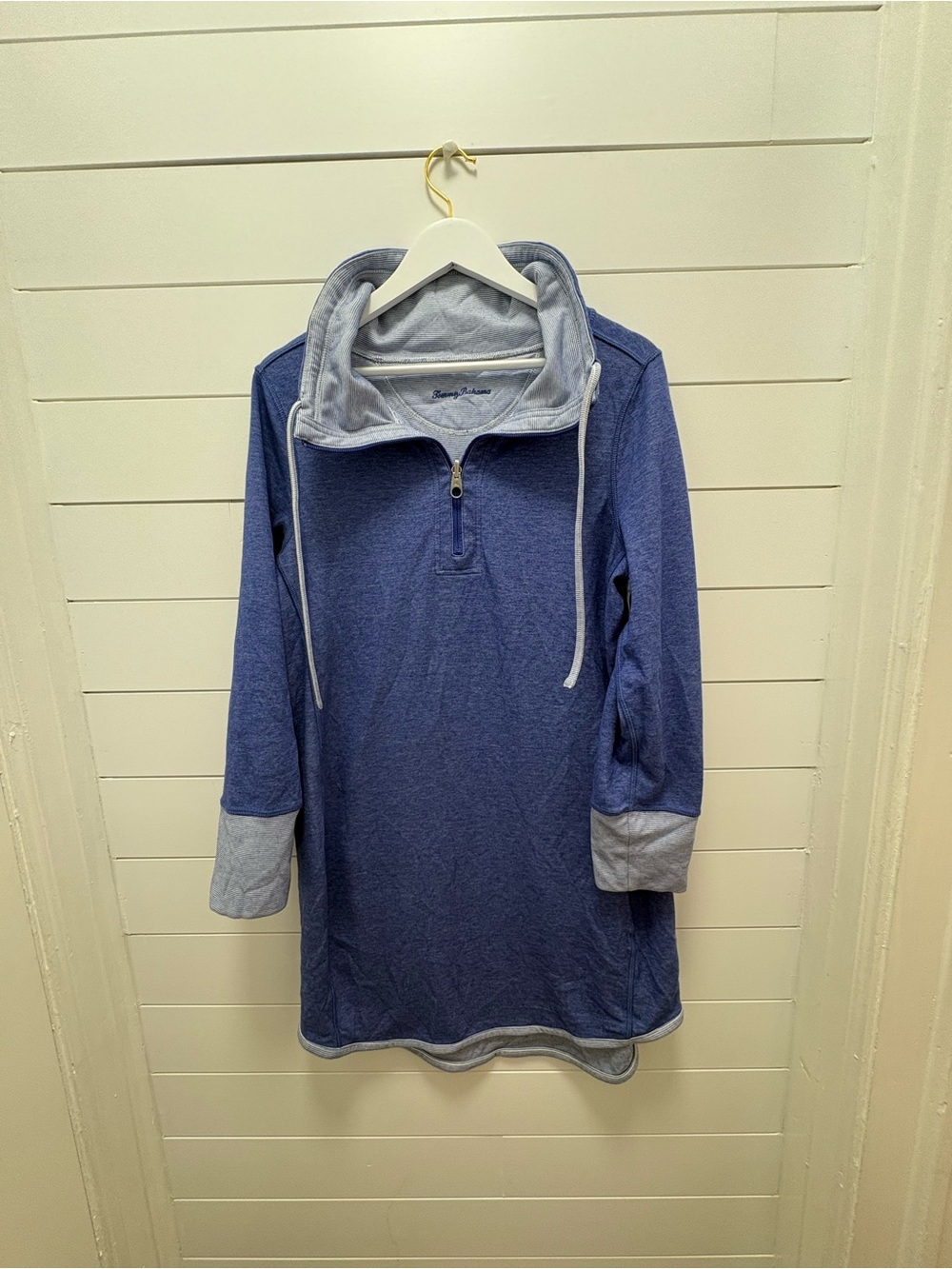 Tommy Bahama Cozy Blue 1/4 Zip Pullover Tunic